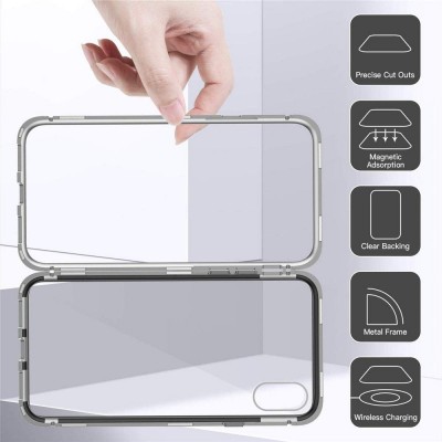 Чехол iPhone XS Max Baseus magnetite hardware [Silver]