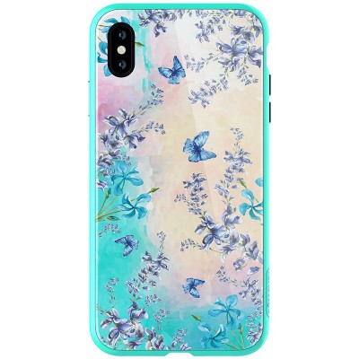 Чехол iPhone XS Max Nillkin Floral [blue]
