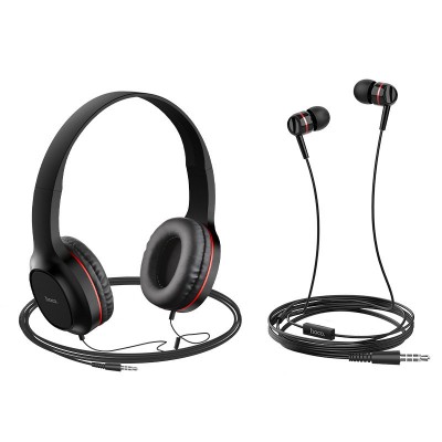 Наушники Hoco W24 Enlighten headphones with mic set [Red]
