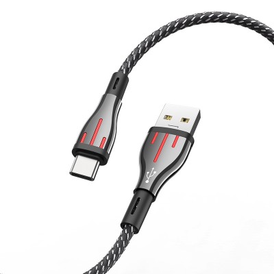 Кабель Borofone BU23 Highway charging data cable for Type-C, black grey