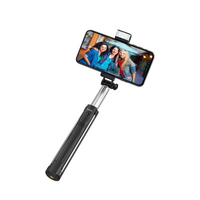 Hoco K10A Magnificent wireless selfie stick with backlight (L=1.1m) [black]
