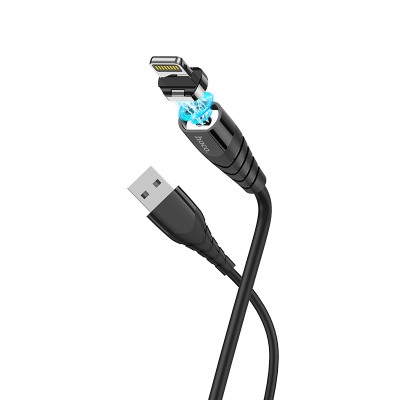 Кабель Hoco X63 Racer magnetic charging cable for Lightning [black]