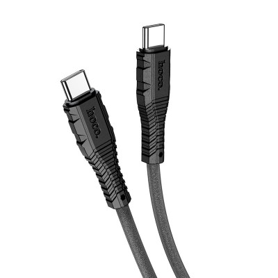 Кабель Hoco X67 Nano 60W silicone charging data cable Type-C to Type-C [black]