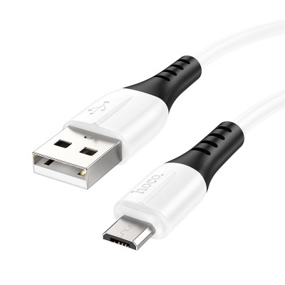Кабель Hoco X82 Micro silicone charging data cable [white]