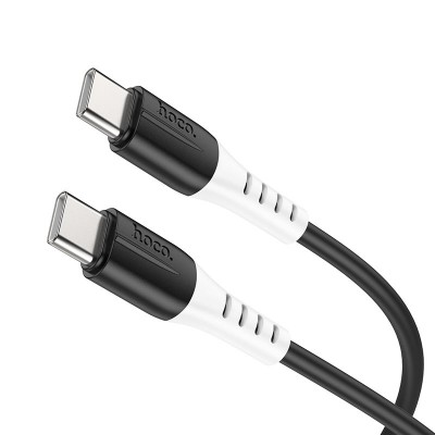 Кабель Hoco X82 Type-C to Type-C 60W silicone charging data cable [black]