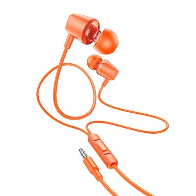 Наушники Hoco M107 Discoverer universal earphones with mic [orange]