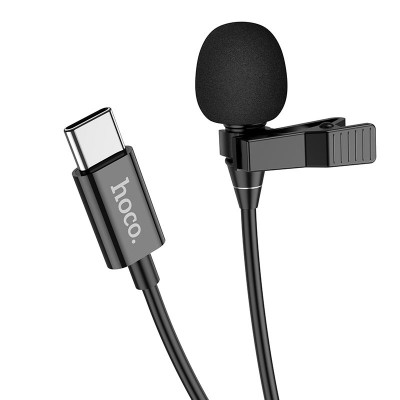 Микрофон для блогеров Hoco L14 Type-C Lavalier microphone [black]