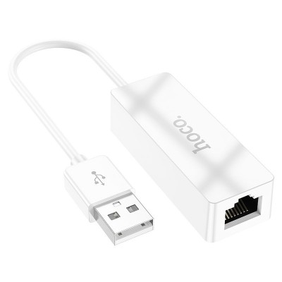 Hoco UA22 Acquire USB ethernet adapter (100 Mbps) [white]