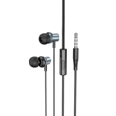 Наушники Hoco M110 Encourage metal universal earphones [metal gray]