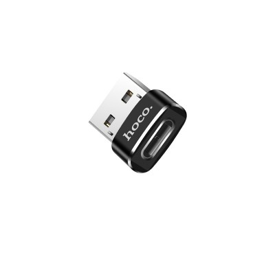 Адаптер Hoco UA6 USB to Type-C converter, black