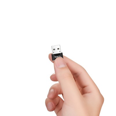 Адаптер Hoco UA6 USB to Type-C converter, black
