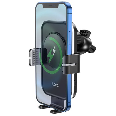 Держатель Hoco CA80 Buddy smart wireless charging [black gray]