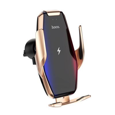 Держатель Hoco S14 Surpass automatic induction wireless charging [gold]