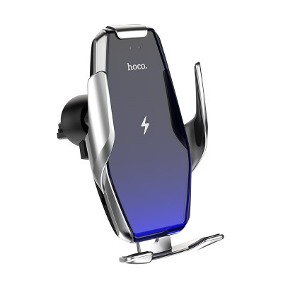 Держатель Hoco S14 Surpass automatic induction wireless charging [silver]