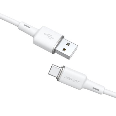 Acefast C2-04 USB-A to USB-C zinc alloy silicone charging data cable [white]