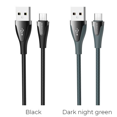 Кабель Borofone BU20 Advantageous Micro USB, dark night green