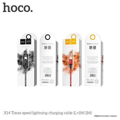 Кабель Hoco X14 Times speed lightning (L=2M), black