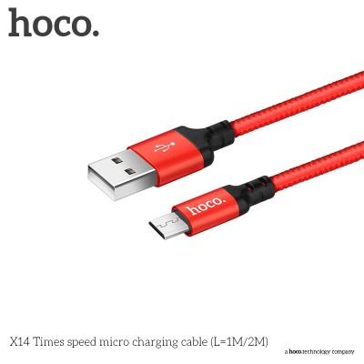 Кабель Hoco X14 Times speed micro (L=1M) [red]