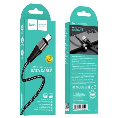 Кабель Hoco X57 Blessing charging data cable for Type-C [black]