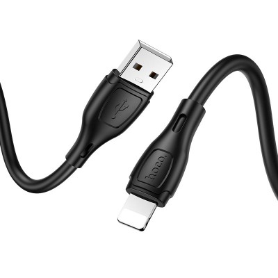 Кабель Hoco X61 Ultimate silicone charging data cable for iPhone [black]