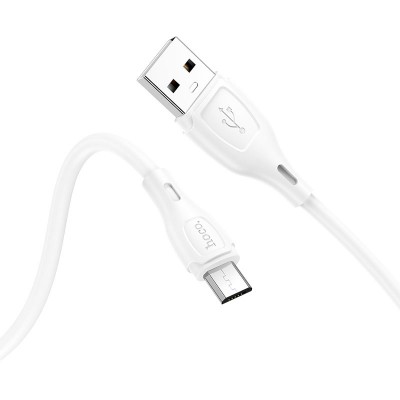 Кабель Hoco X61 Ultimate silicone charging data cable for Micro [white]