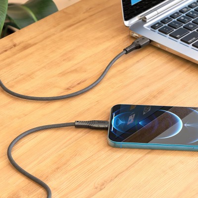 Кабель Hoco X67 Nano silicone charging data cable for iPhone [black]