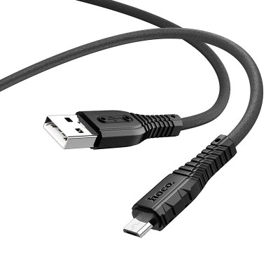 Кабель Hoco X67 Nano silicone charging data cable for Micro [black]