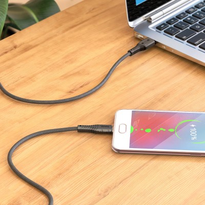 Кабель Hoco X67 Nano silicone charging data cable for Micro [black]