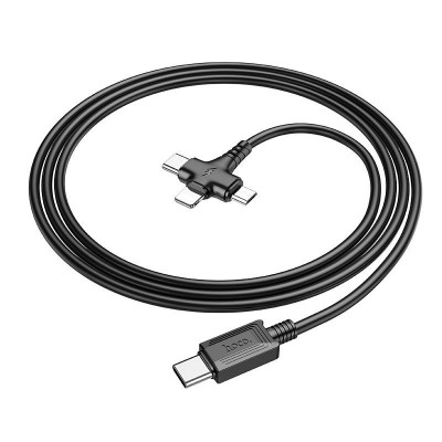 Кабель Hoco X77 Jewel 3 in 1 charging cable Type-C to iP/Micro/Type-C [black]