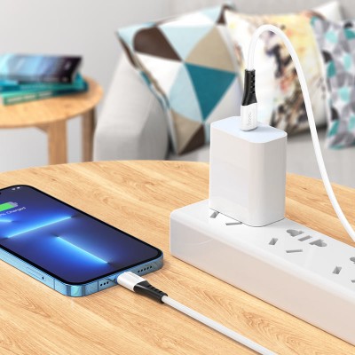 Кабель Hoco X82 iPhone PD silicone charging data cable [white]