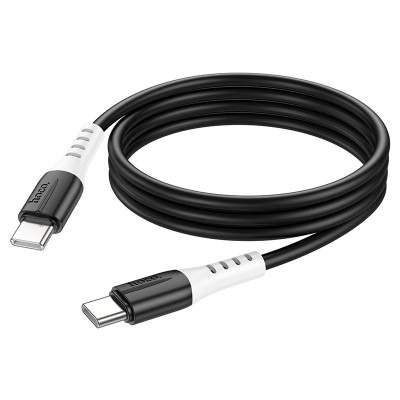 Кабель Hoco X82 Type-C to Type-C 60W silicone charging data cable [black]