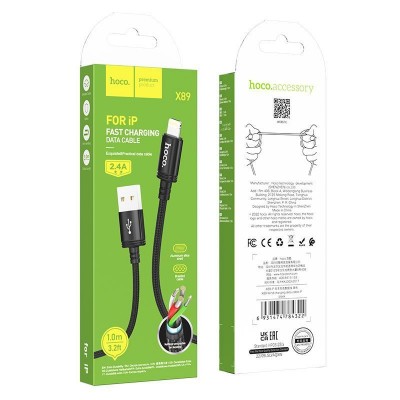 Кабель Hoco X89 Wind charging data cable iPhone [black]