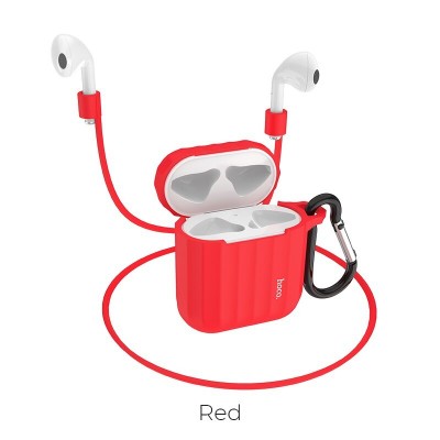 Чехол Hoco WB10A Airpods1/2 Wireless headset Silicone case [Red]