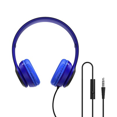 Наушники Borofone BO5 Star sound wired headphones, blue