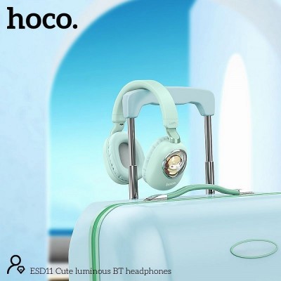 Наушники Hoco ESD11 Cute Luminous [mint green] 