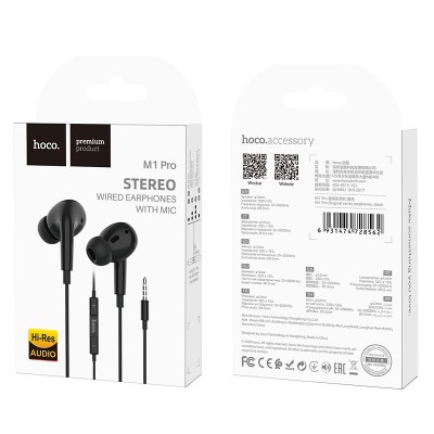 Наушники Hoco M1 Pro Original series earphones [Black]