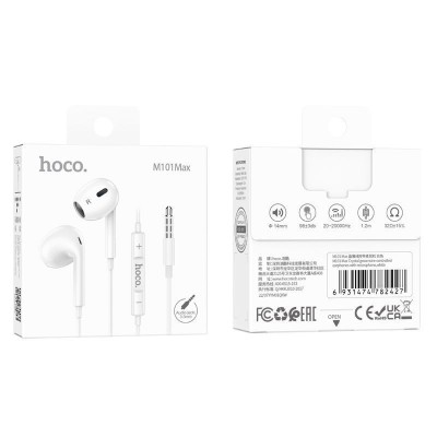 Наушники Hoco M101 Max Crystal grace wire-controlled [white] 