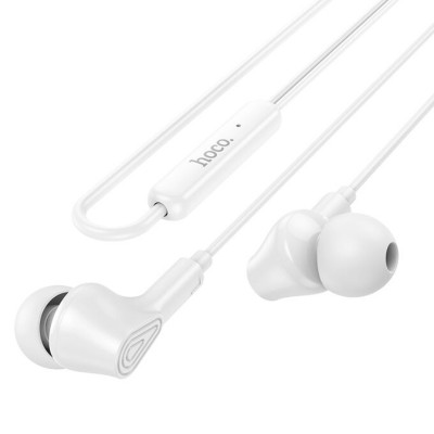 Наушники Hoco M102 Ingenious universal earphones with microphone [white]