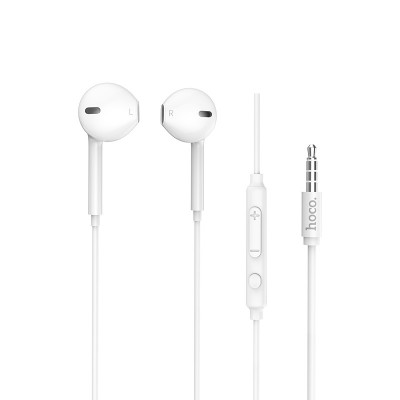 Наушники Hoco M55 Memory sound wire control earphones with mic [white]