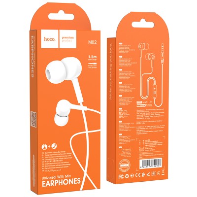 Наушники Hoco M82 La musique universal earphones with mic [white]