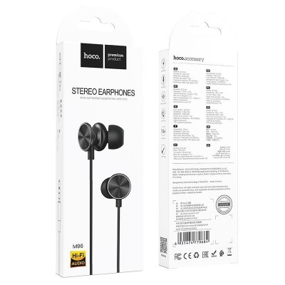Наушники Hoco M96 Platinum universal headphones with microphone [black]