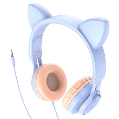 Наушники Hoco W36 Cat ear headphones with mic [dream blue]
