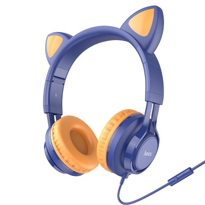 Наушники  Hoco W36 Cat ear headphones with mic [midnight blue]