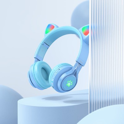 Наушники Hoco W39 Cat ear kids BT headphones [blue]