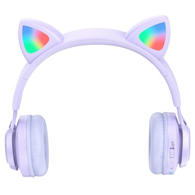 Наушники Hoco W39 Cat ear kids BT headphones [purple]