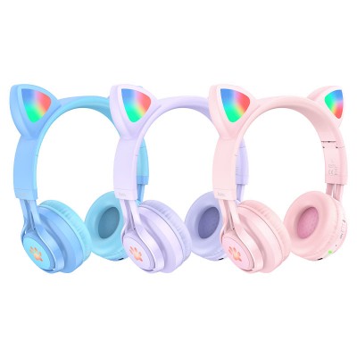 Наушники Hoco W39 Cat ear kids BT headphones [purple]