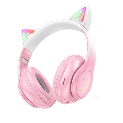 Наушники Hoco W42 Cat Ears over-ear BT headphones [cherry blossom]