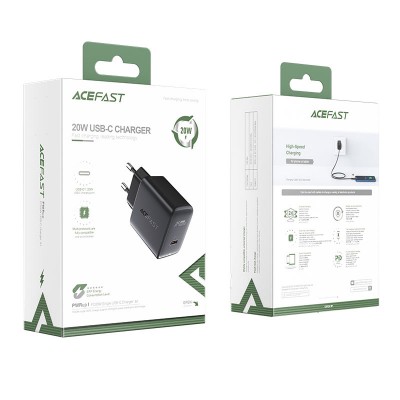 Acefast A1 PD20W single USB-C charger (EU) [black] 