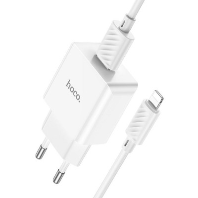 Зарядное устройство Hoco C106A Leisure single port charger set (iP) (EU) [white]