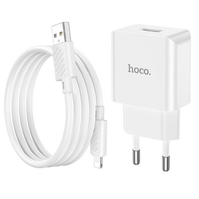 Зарядное устройство Hoco C106A Leisure single port charger set (Type-C) (EU) [white]